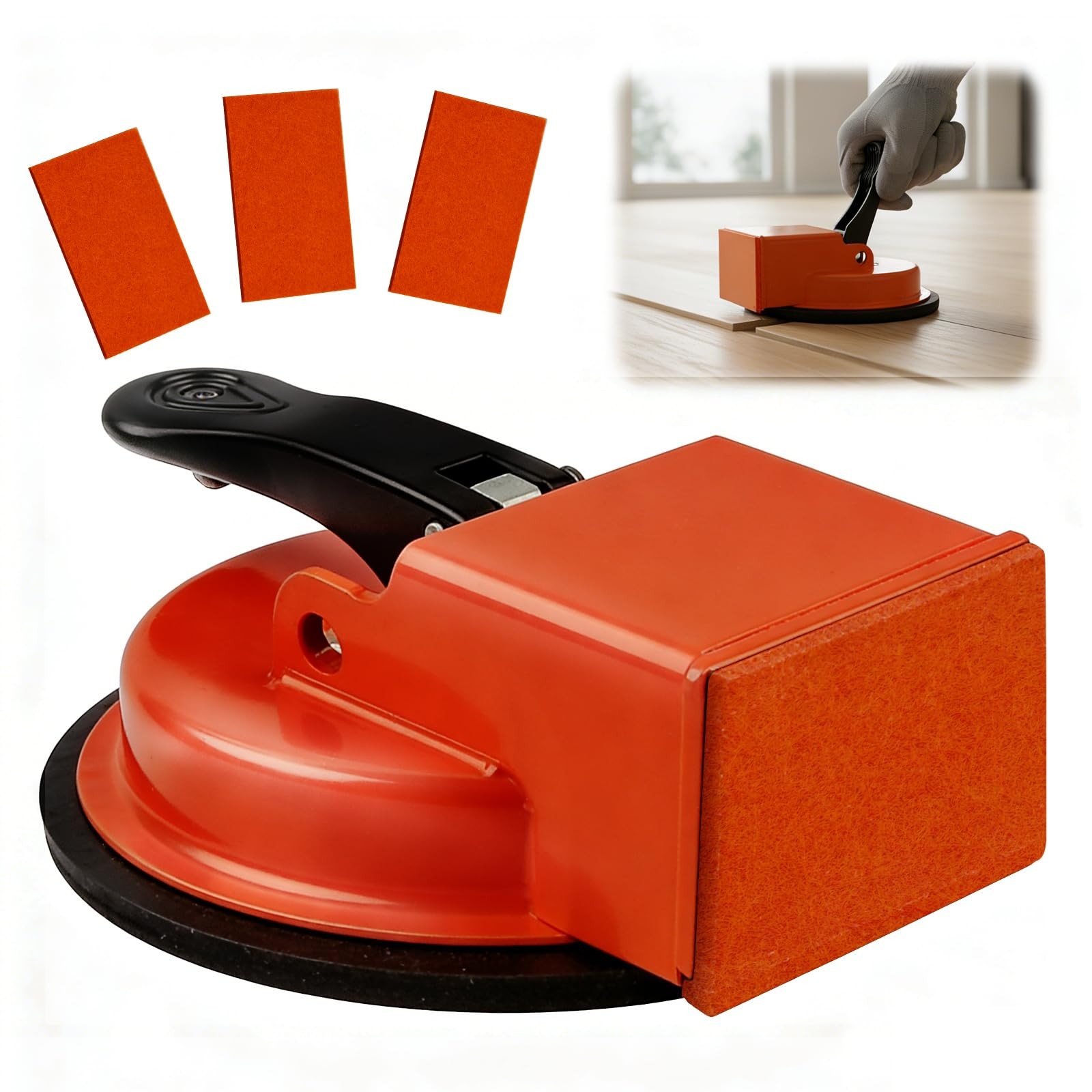 Holriaye Floor Gap 5.51 inches diameter, 4.25 x 4.72 x 1.57 inches, Orange