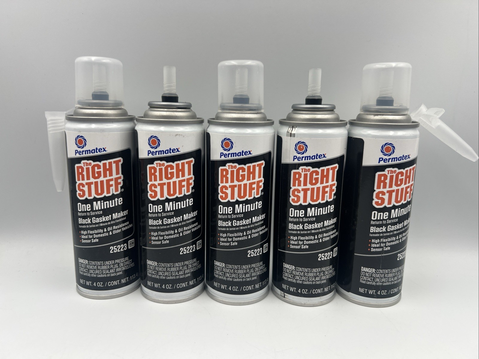 5x Permatex The Right Stuff Gasket Maker 4 oz Blowout Resistant Leak-Proof 25223
