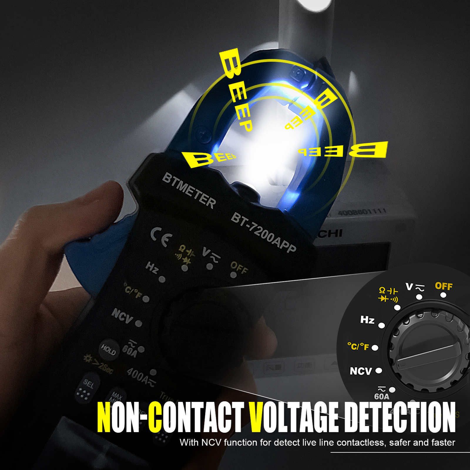 Digital Clamp Meter Bluetooth Clamp Multimeter Ac Dc Amp Meter Voltage Tester