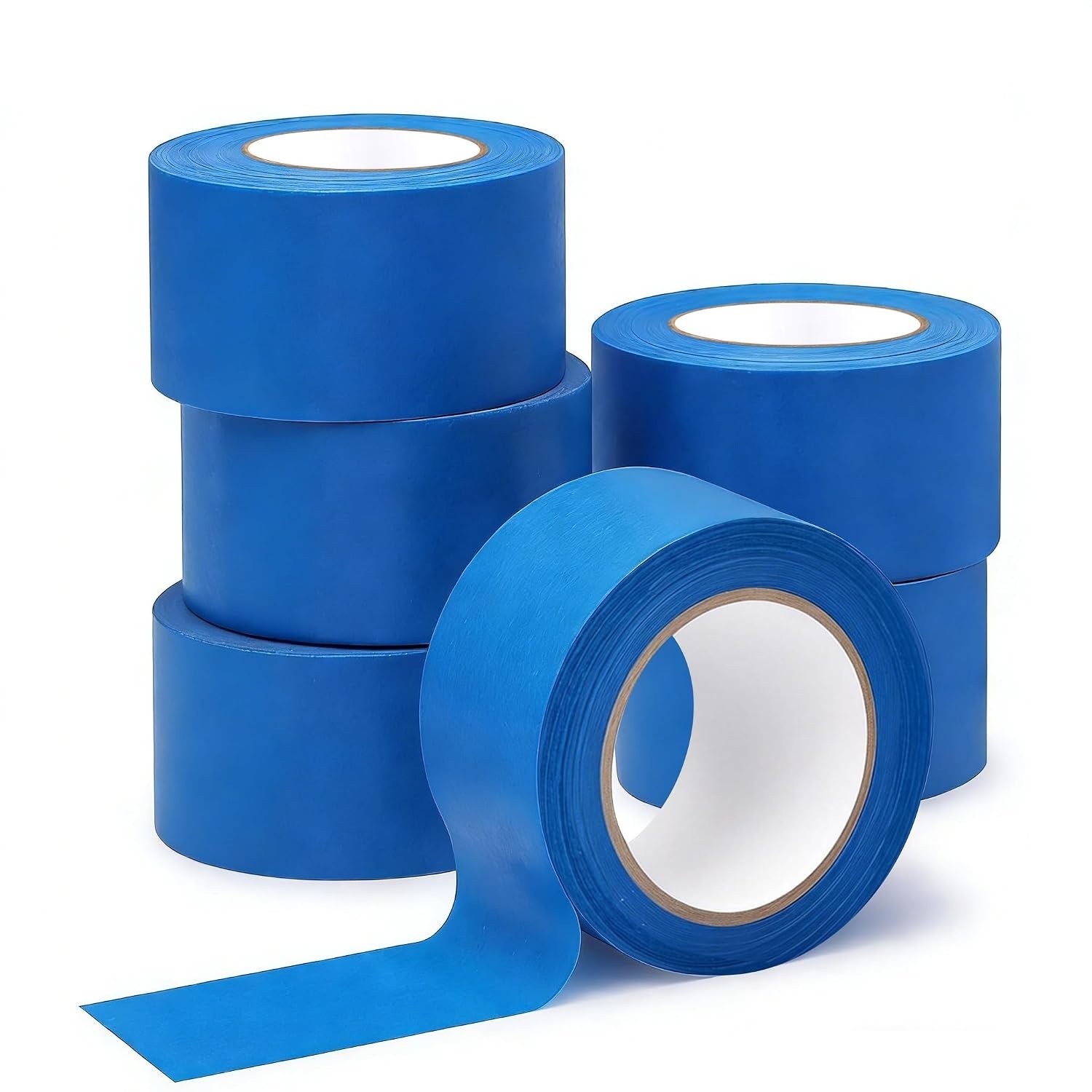 Painters Tape 2 Inch Wide（ 1.89 in. x 55 Yds）, 6 Rolls – Blue Masking Tape fo…