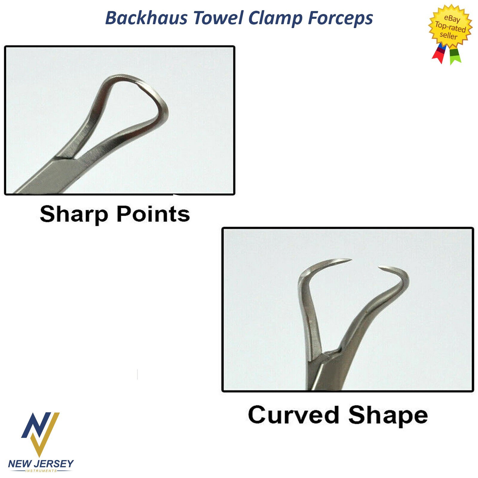 Backhaus Towel Clamp Forceps Grasping Tissue Surgical Vets Hemostatic Pliers
