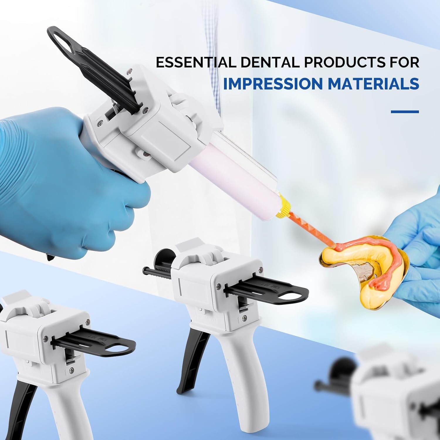 JMU 50ml/75ml Dispensing Gun, 10:1 Ratio Dental Impression Mixing Dispenser Gun