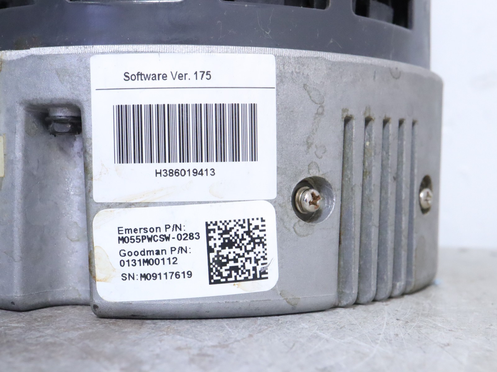 EMERSON ECM M055PWCSW-0283 V175 ULTRATECH Blower Motor 3/4HP 120-240V 1250RPM