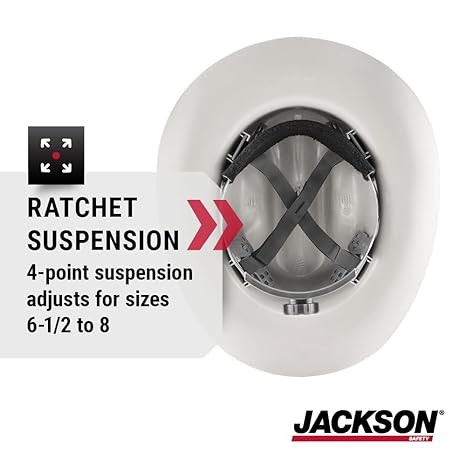Jackson Safety White Western Cowboy Hard Hat (19500)
