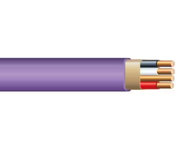 Cerrowire 15 ft. NM-B 12/3 Purple Solid CerroMax SLiPWire Copper Electrical Wire