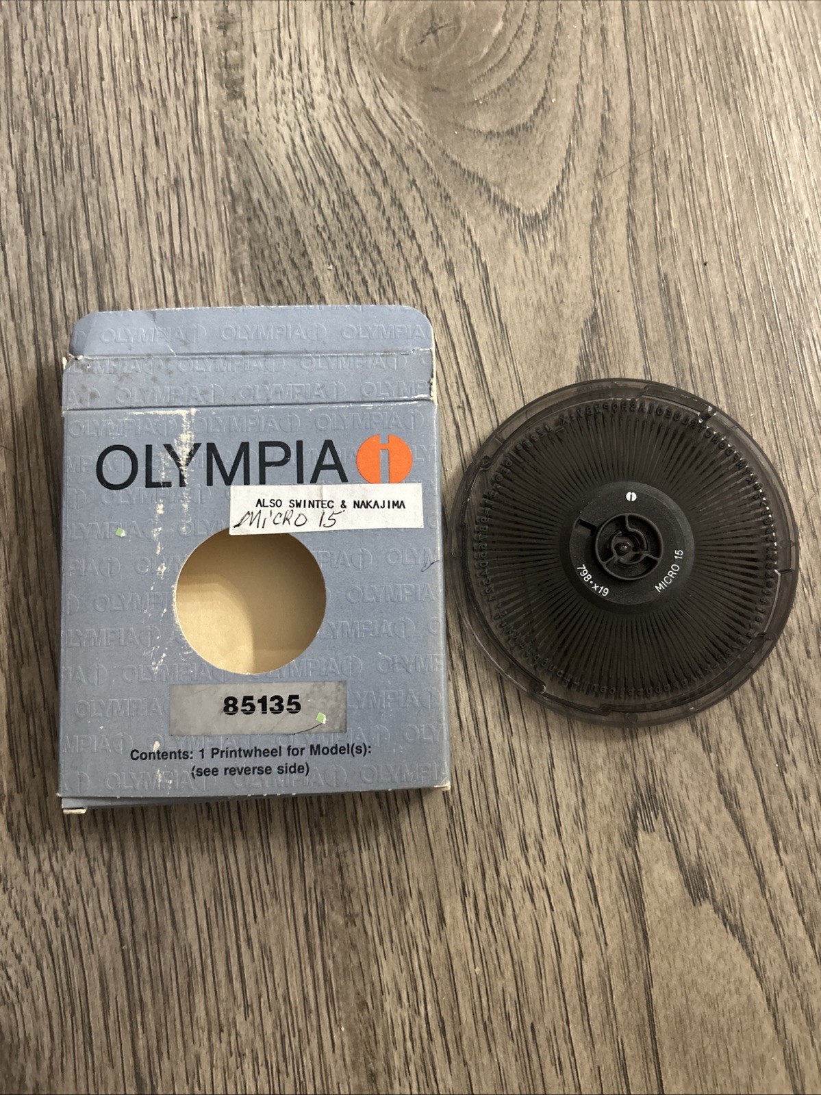 Olympia Micro 15 Printwheel 798 X19