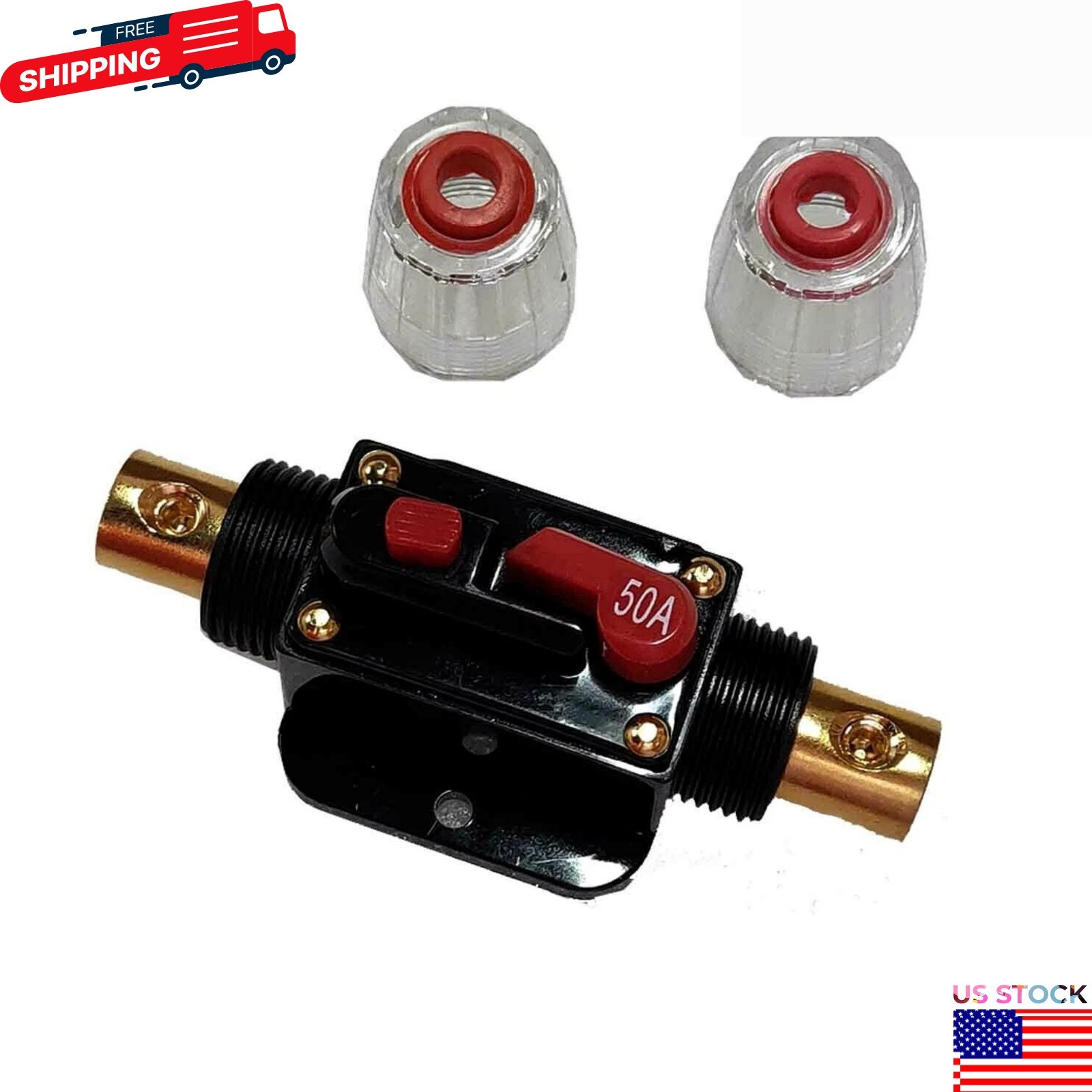 DC 12V-24V Home Solar System Waterproof Circuit Breaker Reset Fuse Inverter