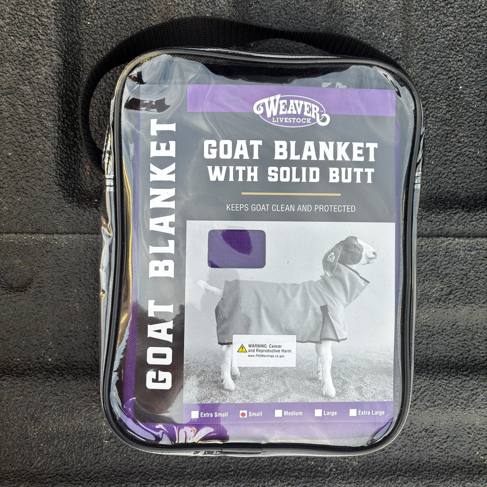 Weaver Livestock Nylon Goat Blanket with Solid Butt Small Purple farm livestock