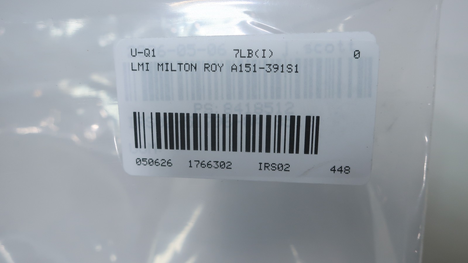 Lmi Milton Roy A151-391S1 Metering Pump 1.00gph 110.0psi 120v-ac