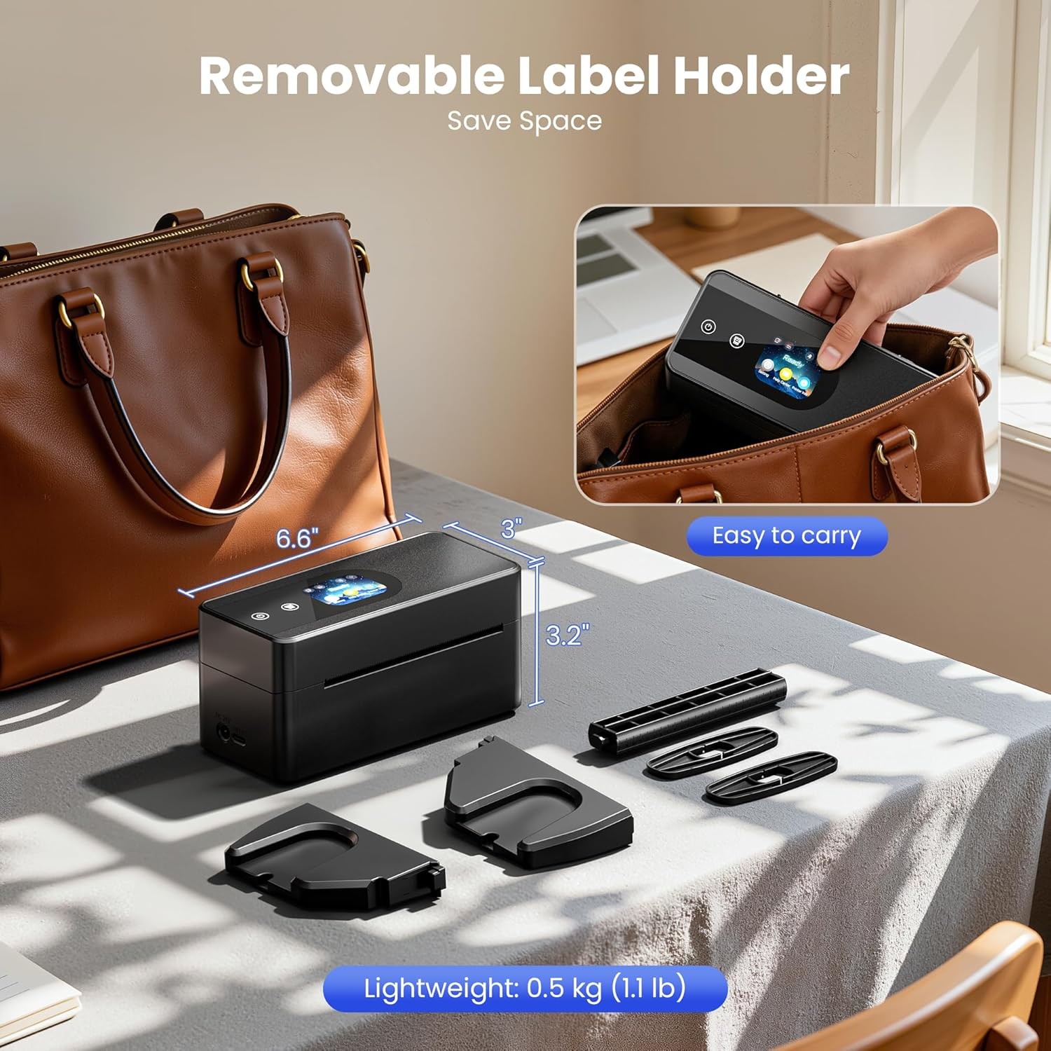 Phomemo PM64D Bluetooth 4×6 Thermal Touchscreen Shipping Label Printer for USPS