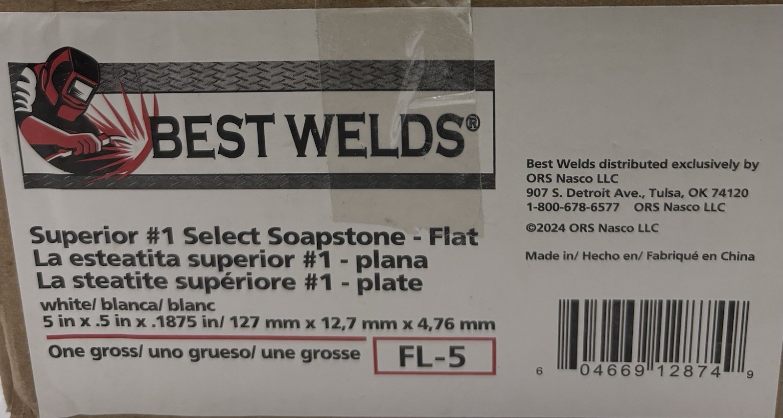 Best Welds Flat 5″ Soapstone (Box of 144) – FL-5