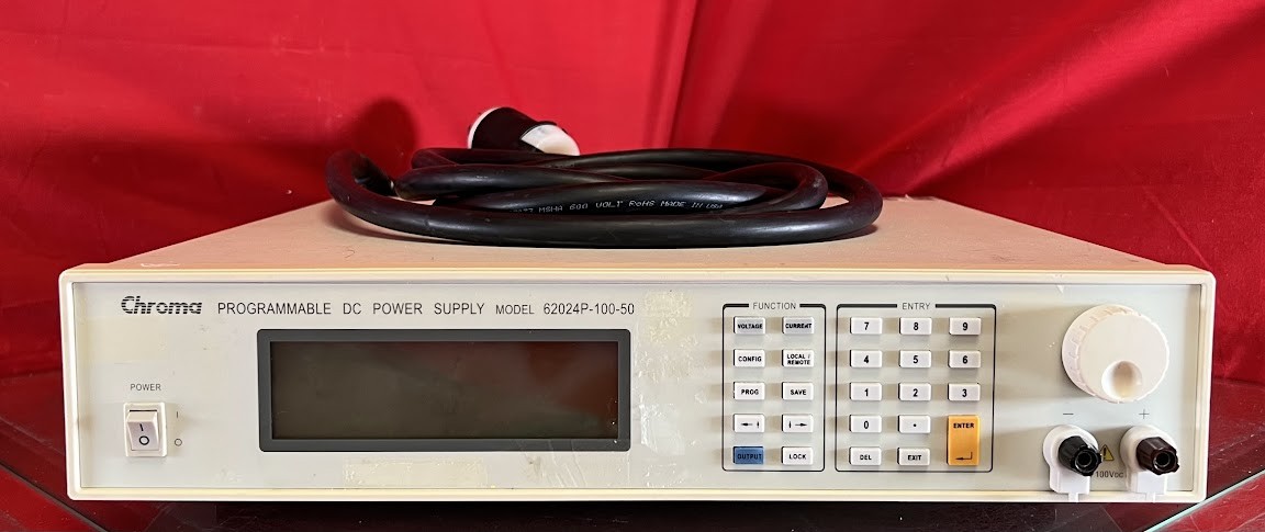 Chroma 62024P-100-50 Programmable DC Power Supply, 0~100V, 0~50A, 1200W