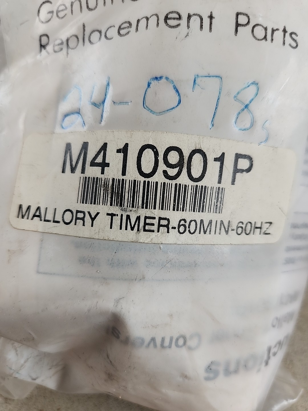 Alliance Unimac M410901P Timer Drying 115V/60Hz 60 Minute – New Fast Shipping