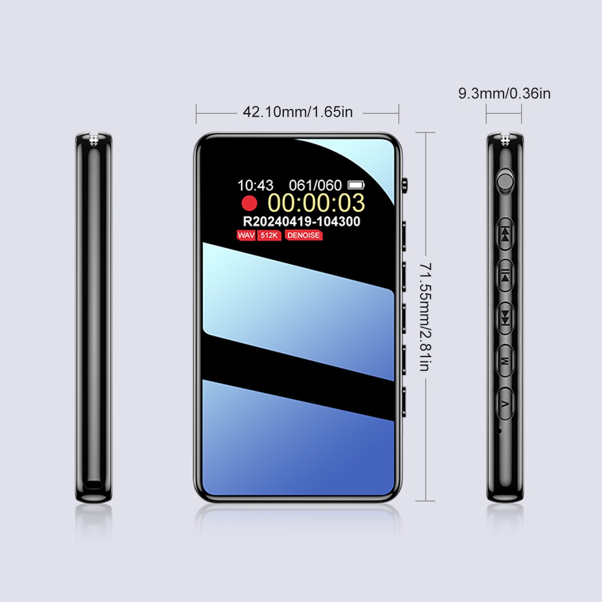 32GB Digital Voice Recorder 1536Kbps HD Voice Activated for Lectures & Meetings