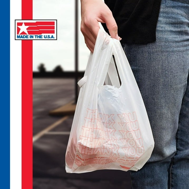 2 PACKS- Small T-Shirt Carry-Out Bags, 7″ x 5″ x 15″ (2000 ct.)