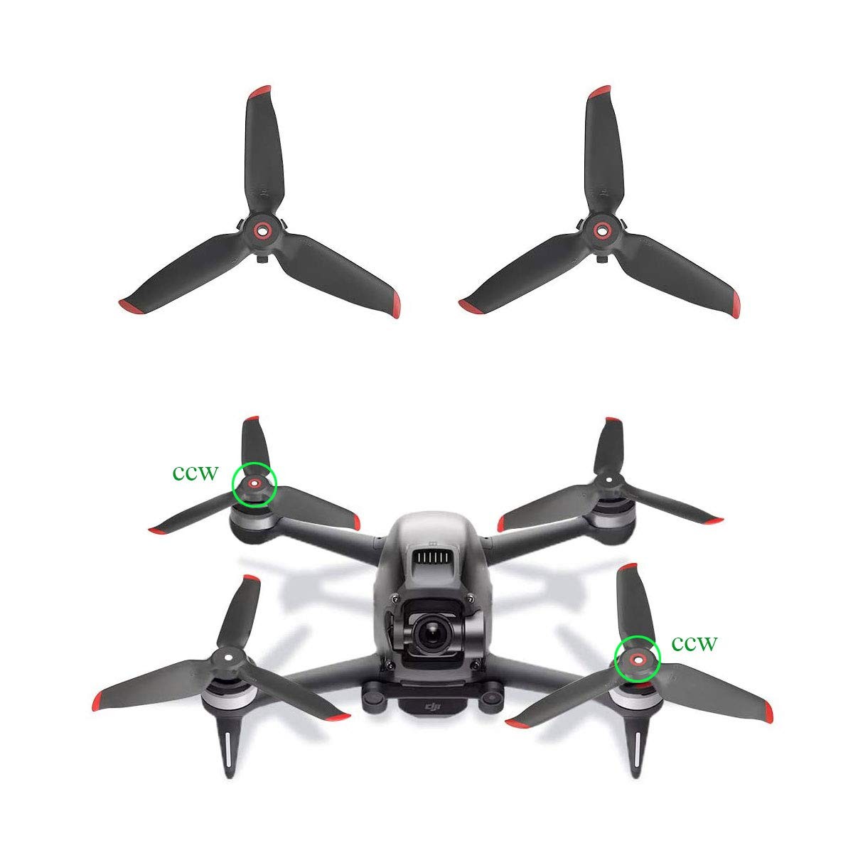 Yeteeth 8 Pcs Propellers Replacement For Dji Fpv Drone Accessories Noise Blades