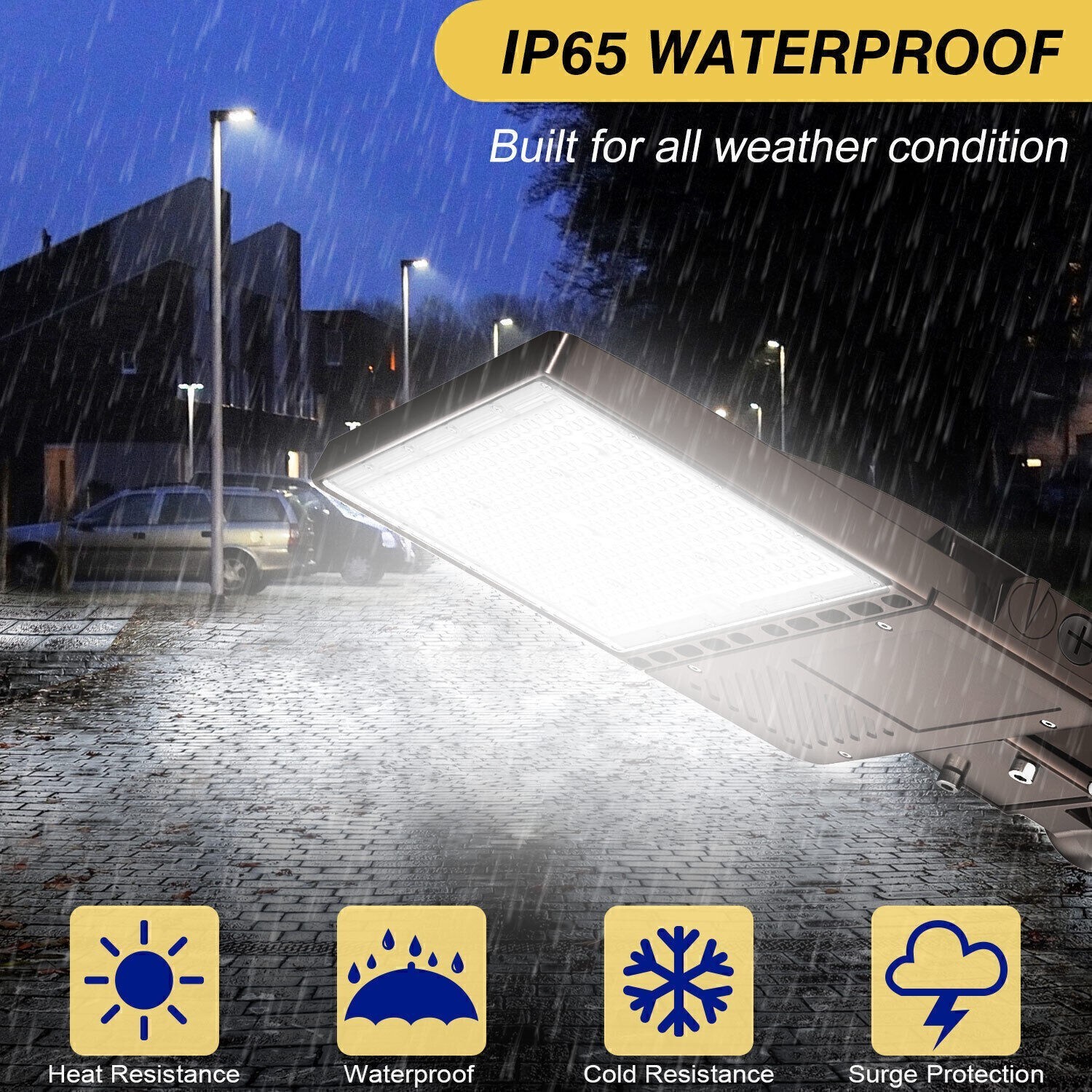 150W LED Parking Lot Light 22,500LM Outdoor Commercial Shoebox Street Fixture UL