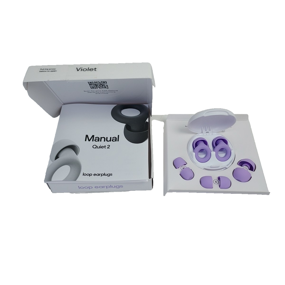 Loop Earplugs Quiet 2 – Noise Reduction 14db – Violet New Open Box
