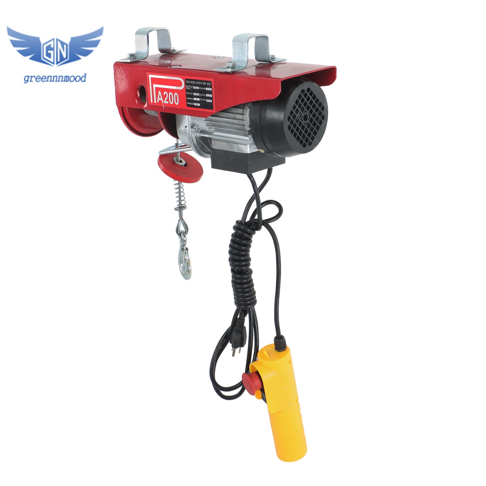 Mini Electric Hoist 110v 440lbs/200kg 6.6ft/2m Wired Remote Control