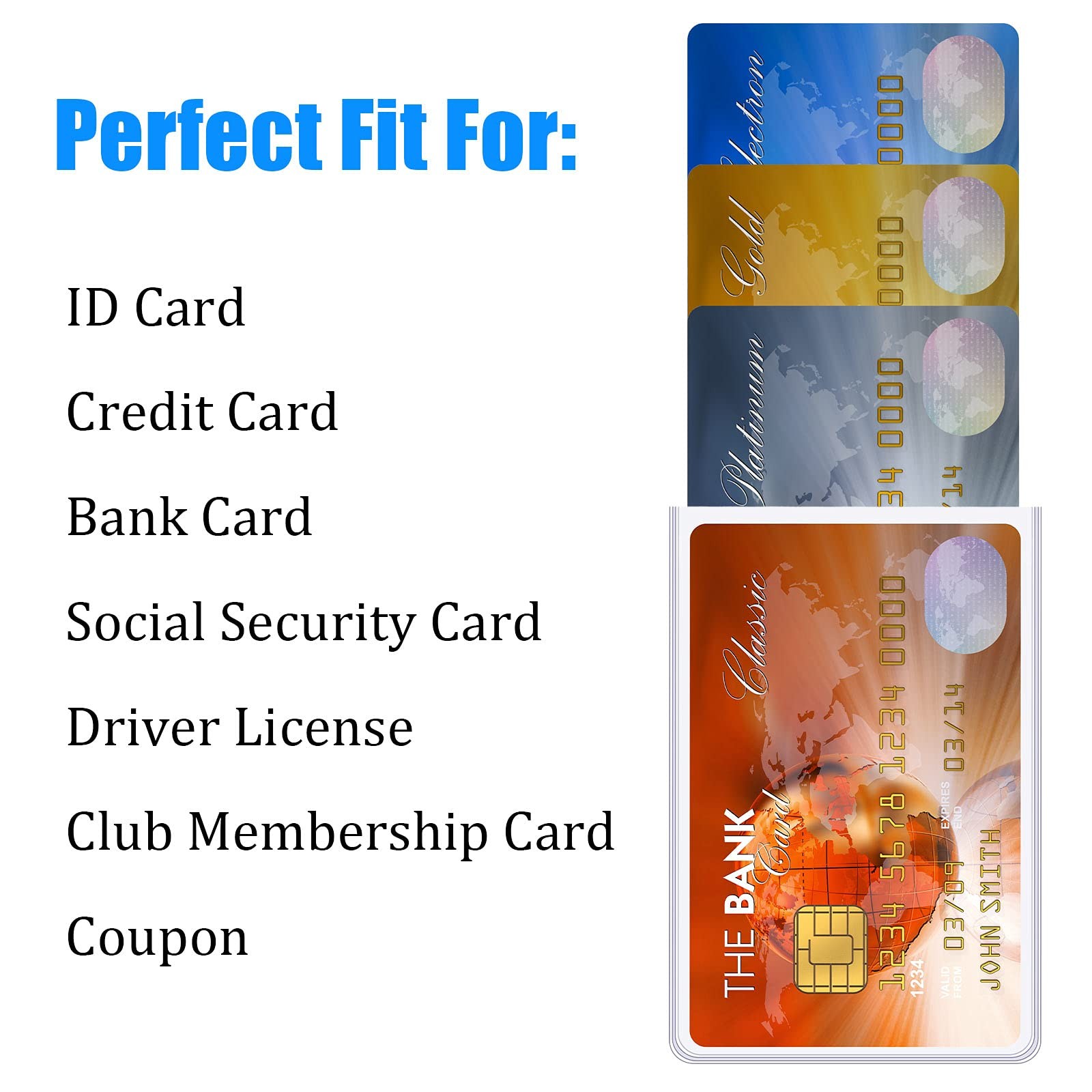 Zonon 48 Pack Medicare Card Holder Protector, PVC Waterproof Multicoloured
