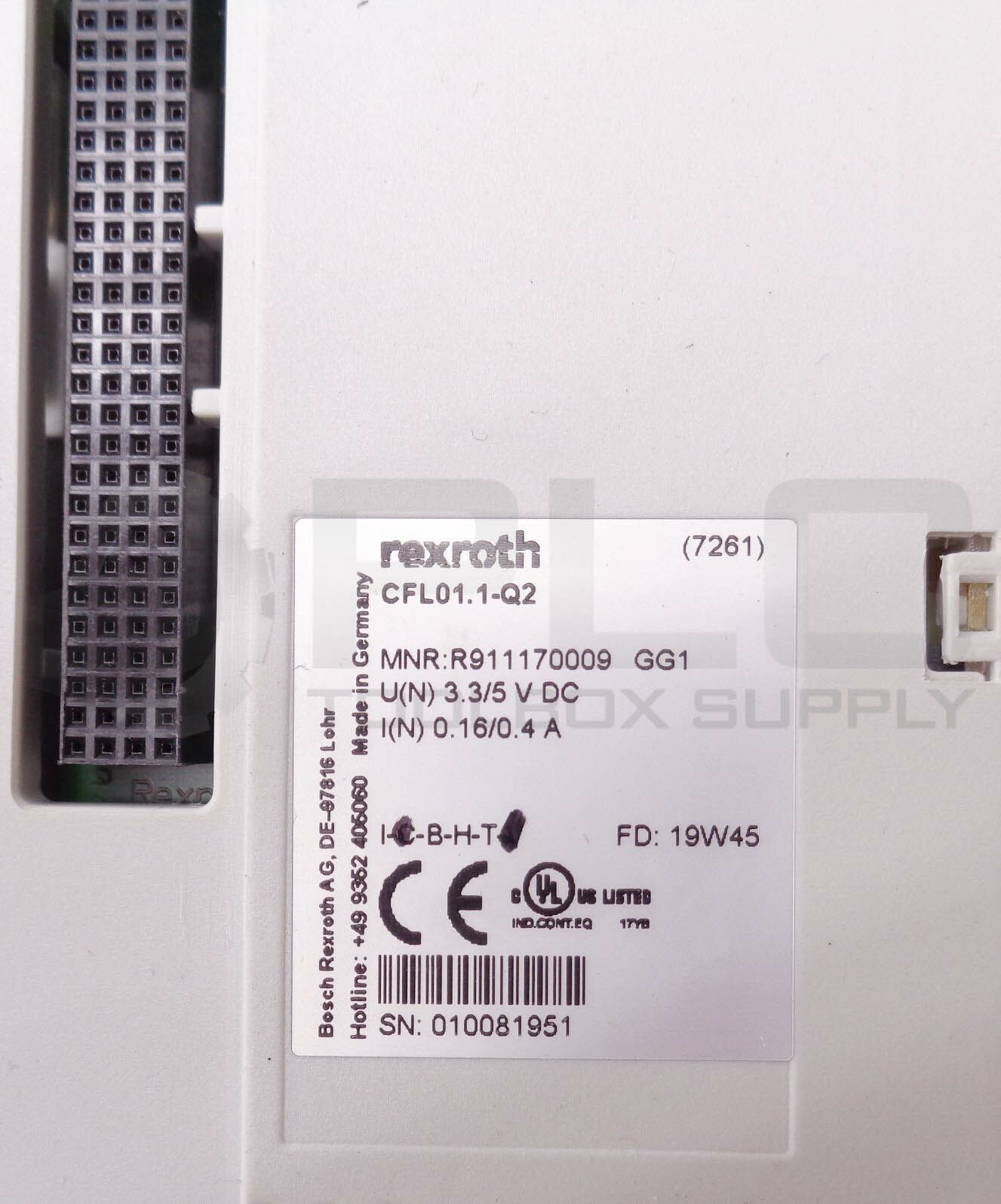 NEW BOSCH REXROTH R911170009 CONTROL UNIT COMPONENT CFL01.1-Q2