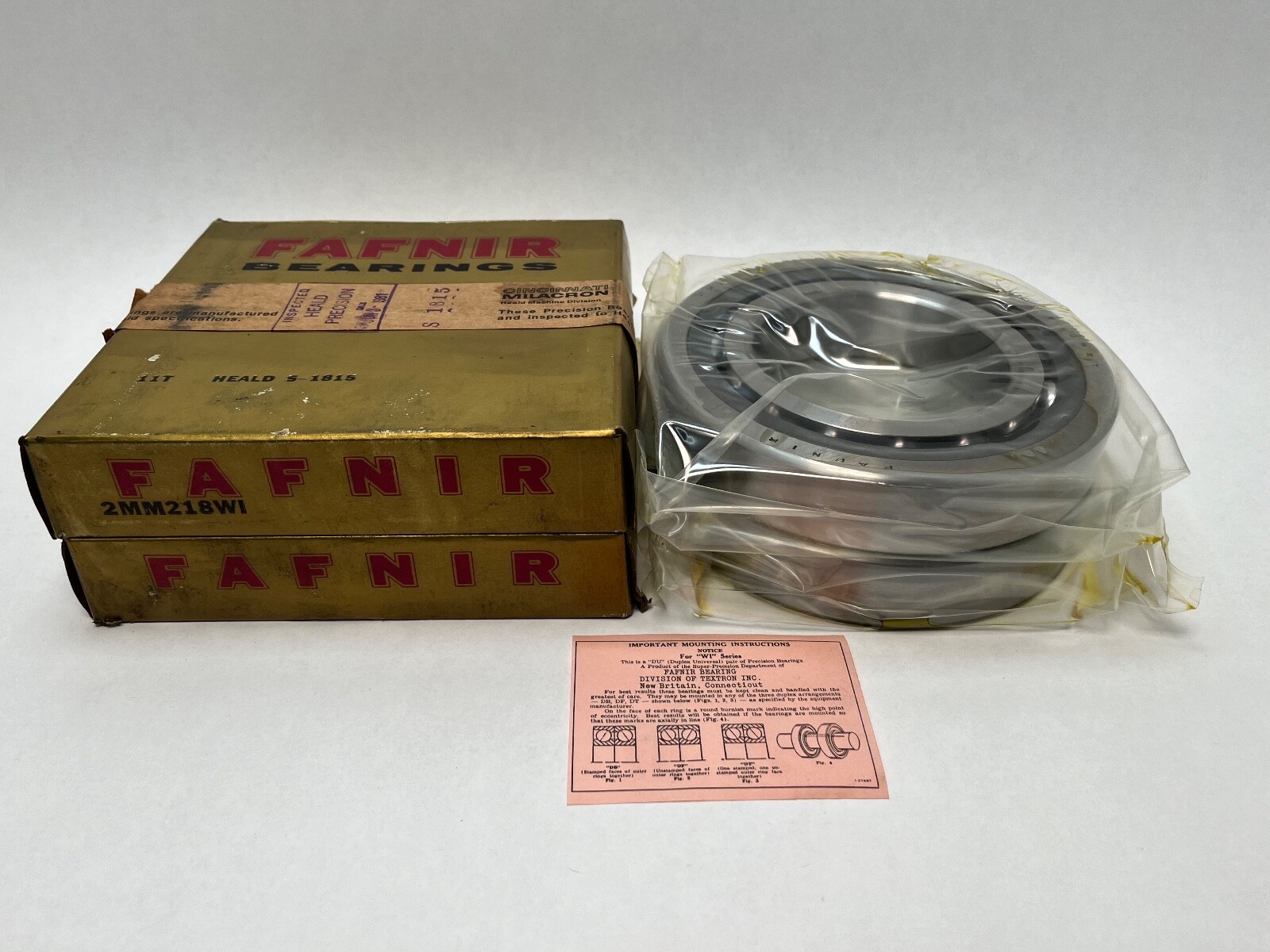 Fafnir 2MM218WI-DUL Bearing 90x160x30 mm 7218-C 2MM-218-WI-DUL USA 2 Pcs