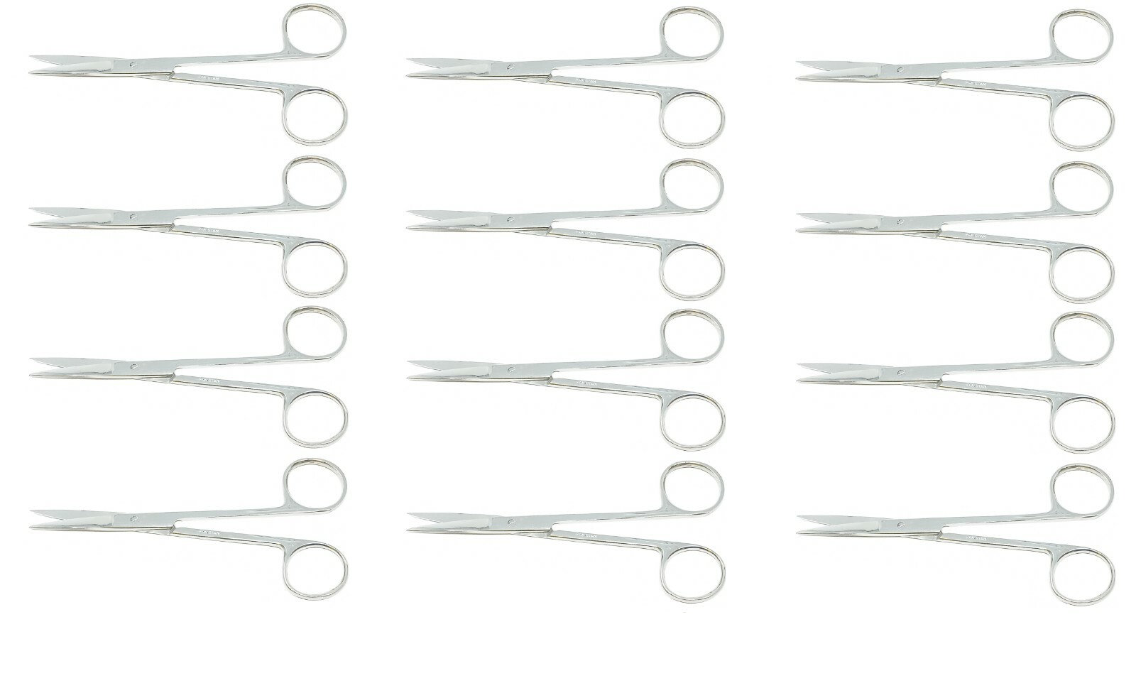 12 Iris Scissors 4.5″ Straight Surgical Dental Instrument Stainless Steel