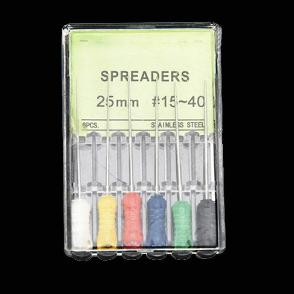 Dental Endo Finger Spreader 21/25mm,Root Canal Files Hand Use Assorted 6/Box