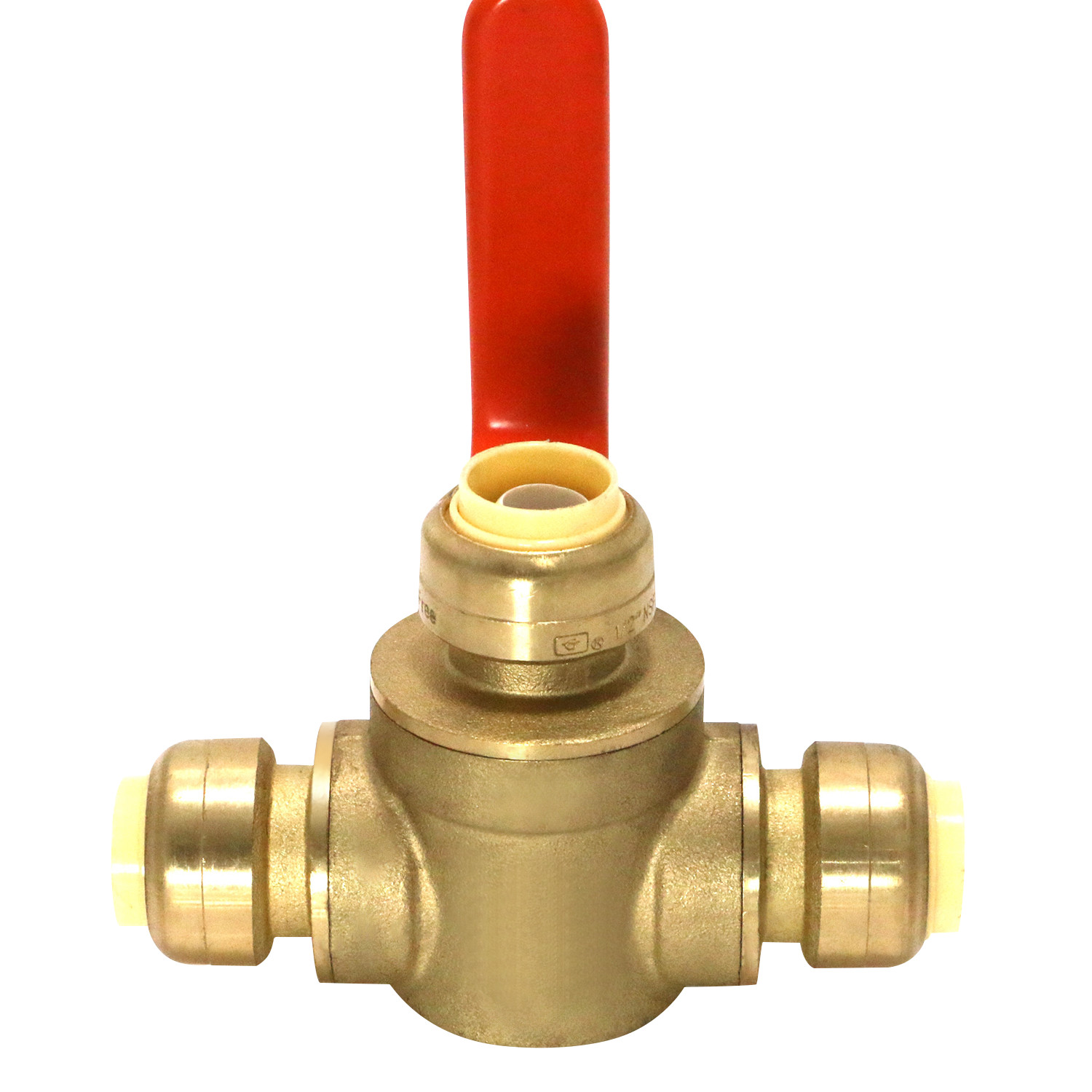 1 PIECES 1/2″ PUSH FIT 3 WAY BALL VALVE, FULL PORT, LEAD FREE BRASS