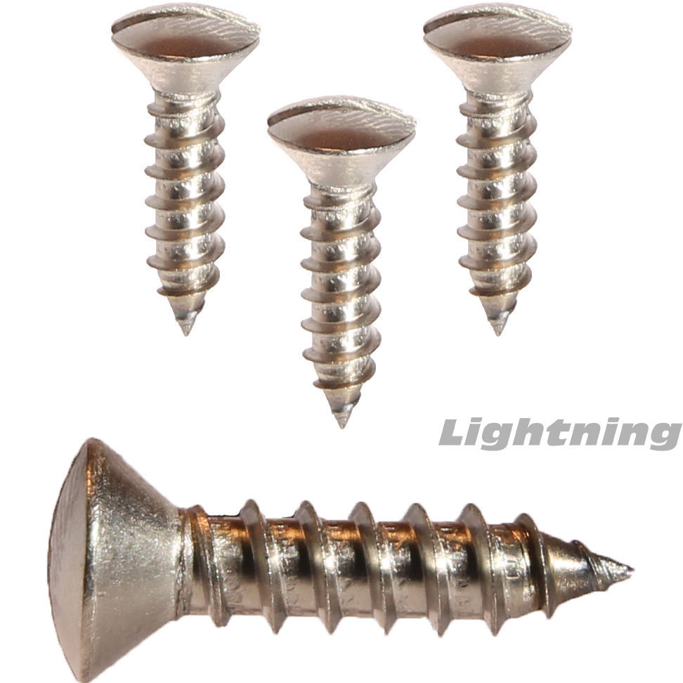 Slotted Oval Head Sheet Metal Screw Stainless Steel #6 x 1″ Qty 250