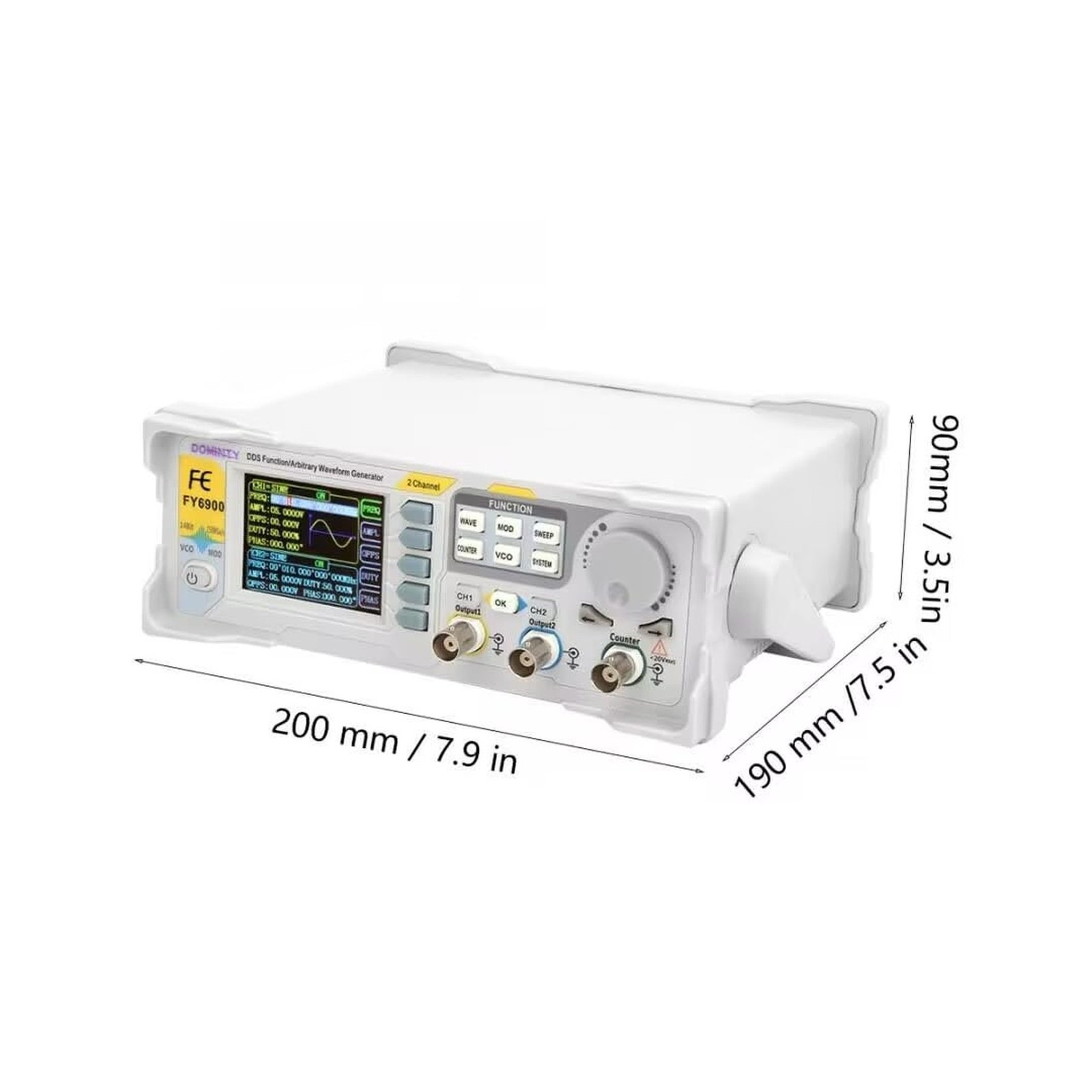 Function Generator AC100-240V FY6900 60MHz Double Channel DDS Function Arbitr…