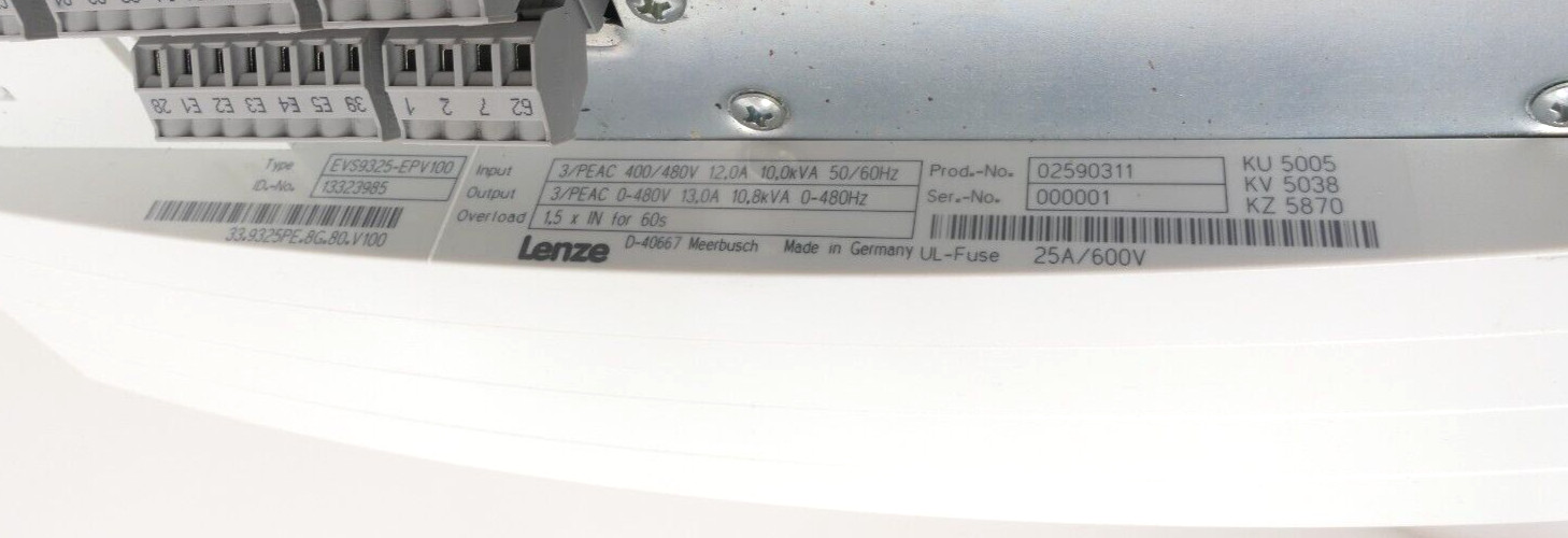 Lenze EVS9325-EPV100 Inverter 33.93.25PE.8G.80V100 | 13323985