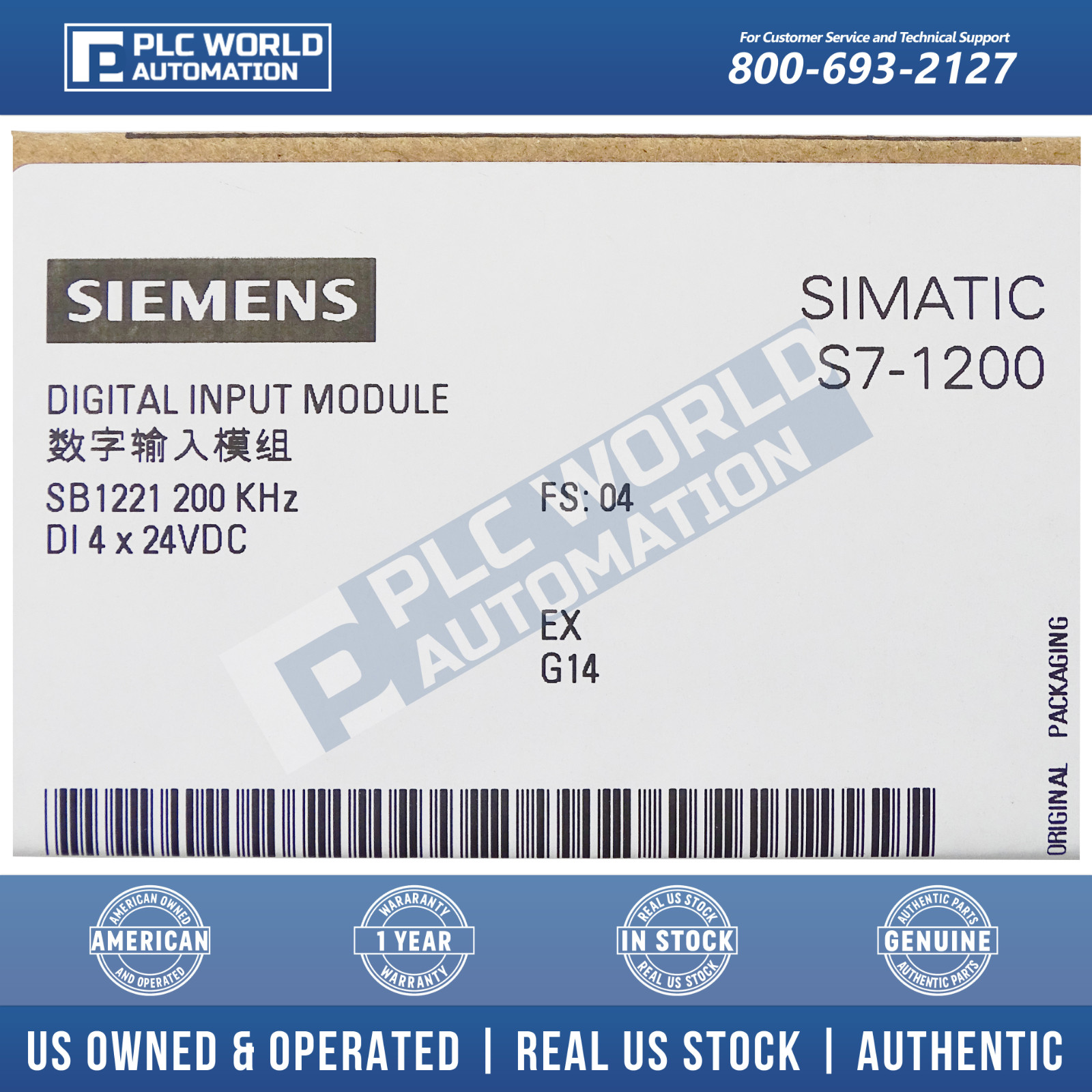 Siemens 6ES7221-3BD30-0XB0 | 6ES7 221-3BD30-0XB0 SB1221, New Sealed, 2 Year Wty