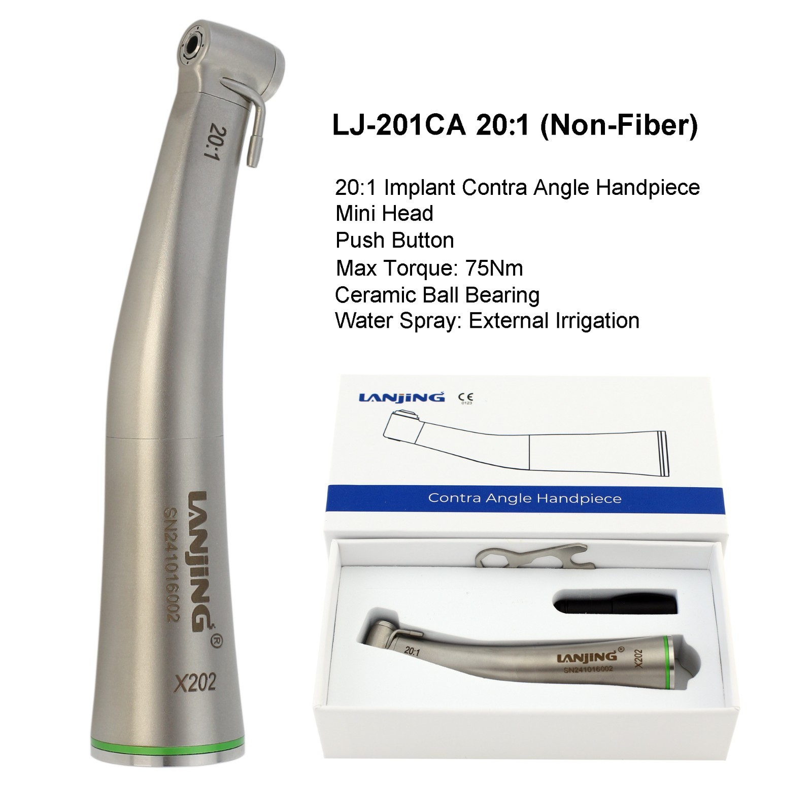 Dental Surgical Handpiece 20:1 32:1 Implant Contra Angle 1:2 Straight 20° Angle