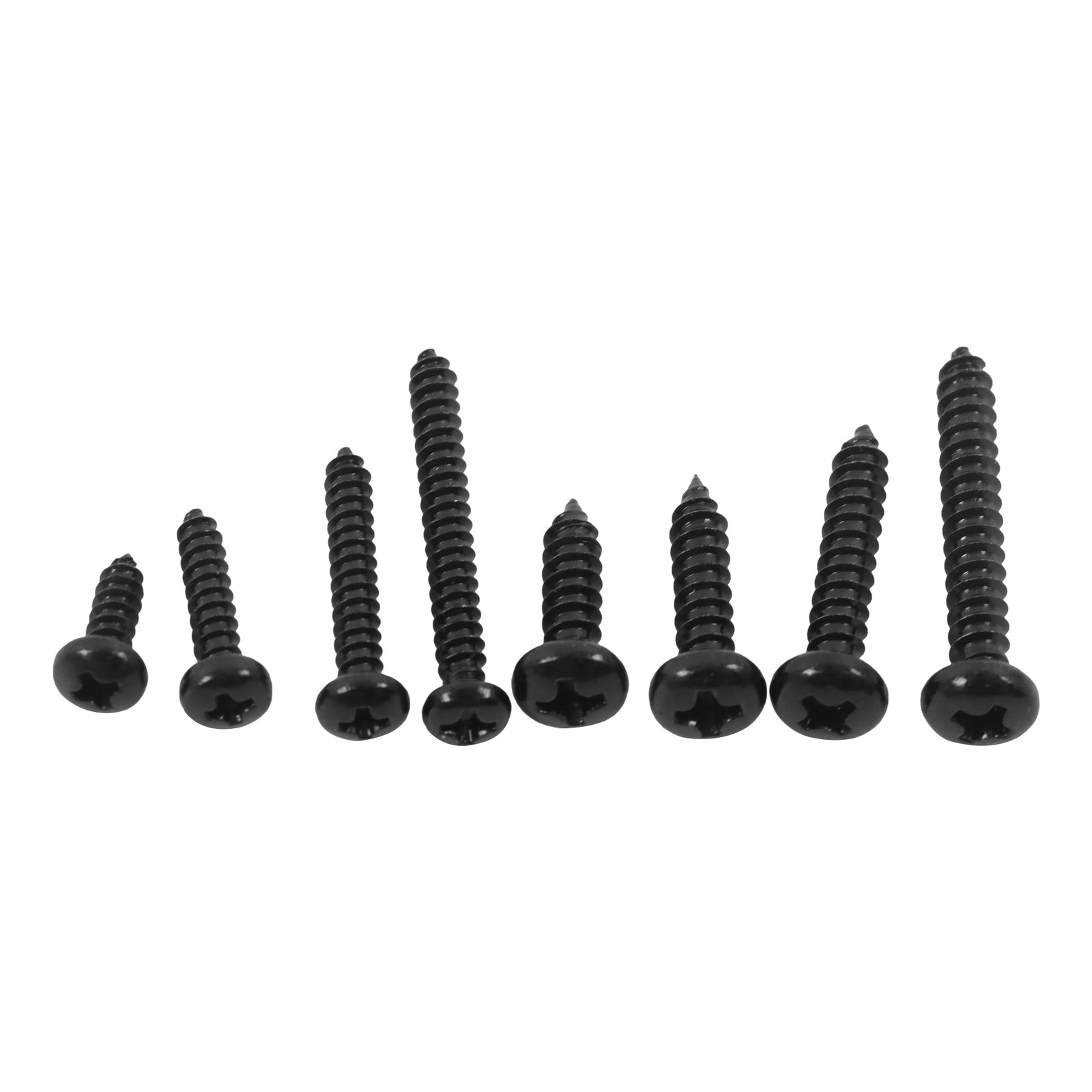 550Pcs 304 Stainless Steel Black Wood Screws, Phillips Pan Head Assortment Kit