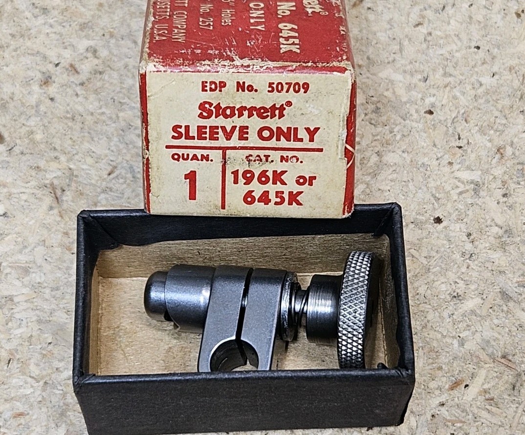 Starrett No. 196K and 645K sleeve – snug – Made in U.S.A.