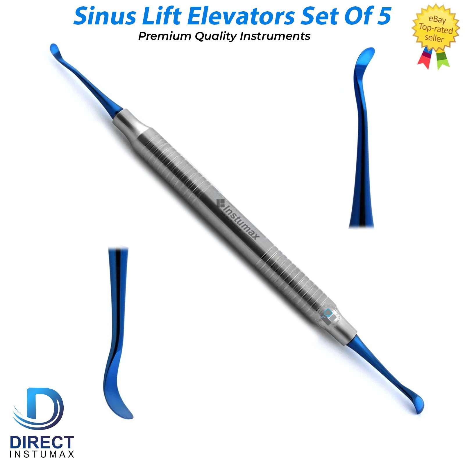 Sinus Dental Instruments Sinus Lift Instruments 5 Pcs Blue Coated Tips INSTUMAX®