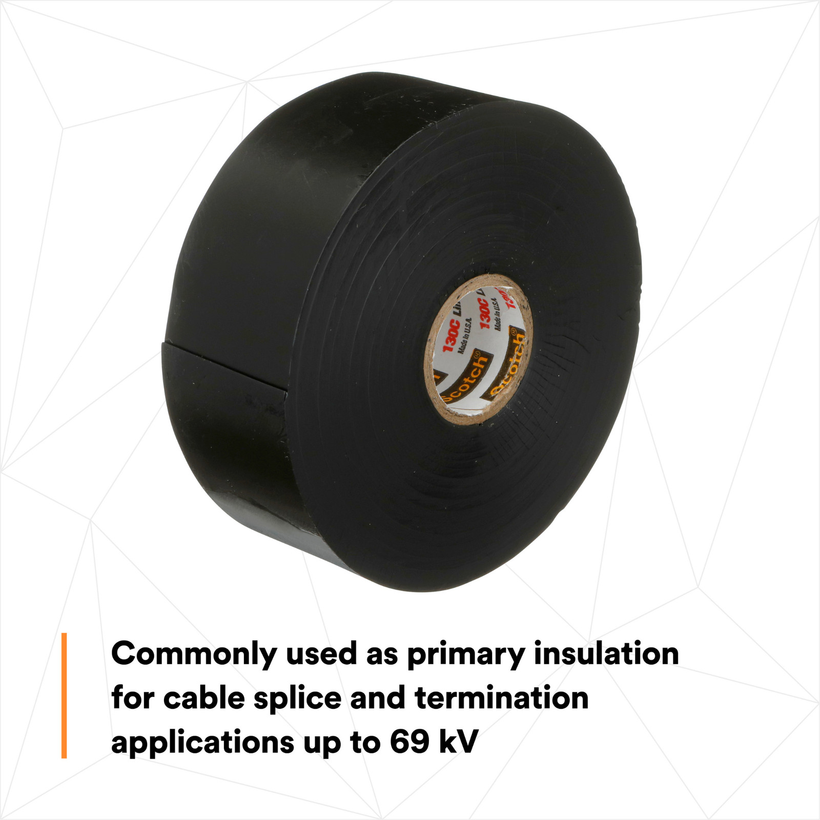 Scotch Linerless Rubber Splicing Tape (130C): 1 in. x 10 ft. (Black)