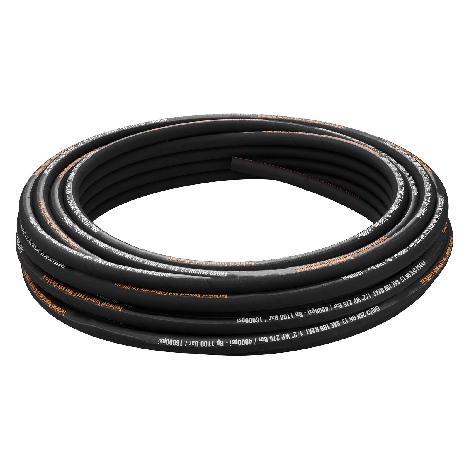 Uimoso 1/2″ Hydraulic Hose, 100 ft, R2 Steel Wire, 4000 PSI Working Pressure