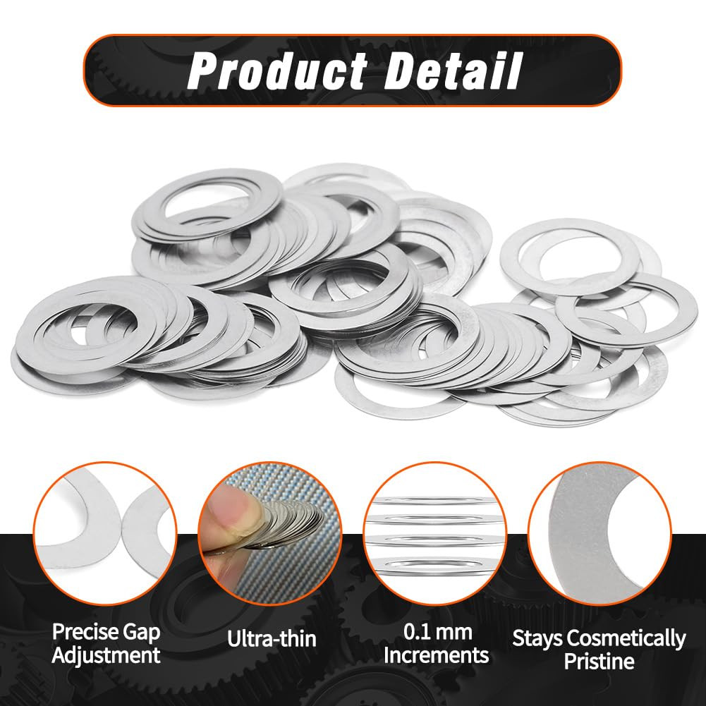 Shim Washer 10 X 16 Precision Spacers Kit 80 Pcs 20 Units X 0.1/0.2/0.3/0.5Mm Th