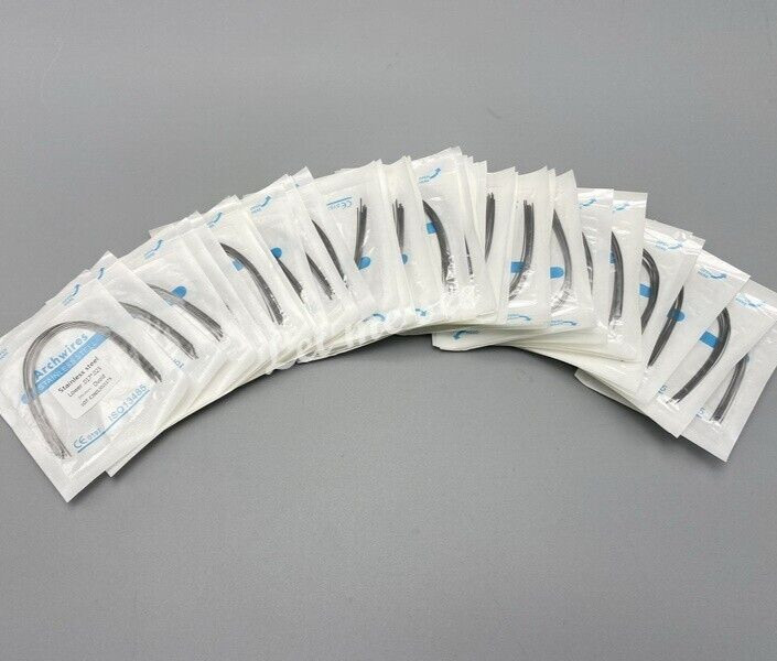 Dental Orthodontic Arch Wire Stainless Steel Round Rectangular Ovoid / Natural