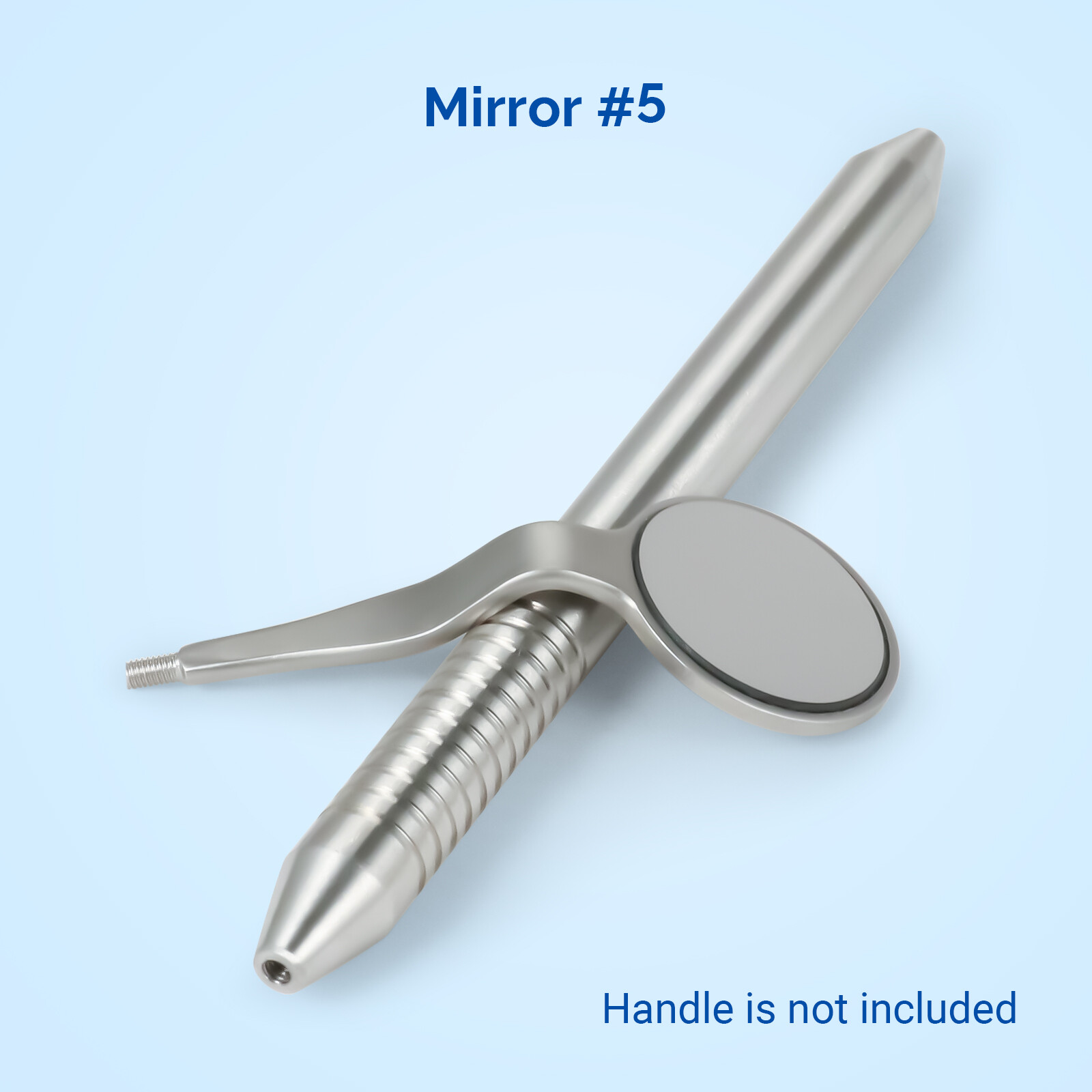 JMU 6pcs Mouth Mirror Heads Double Sided Front Surface Cone Socket #5, No Handle