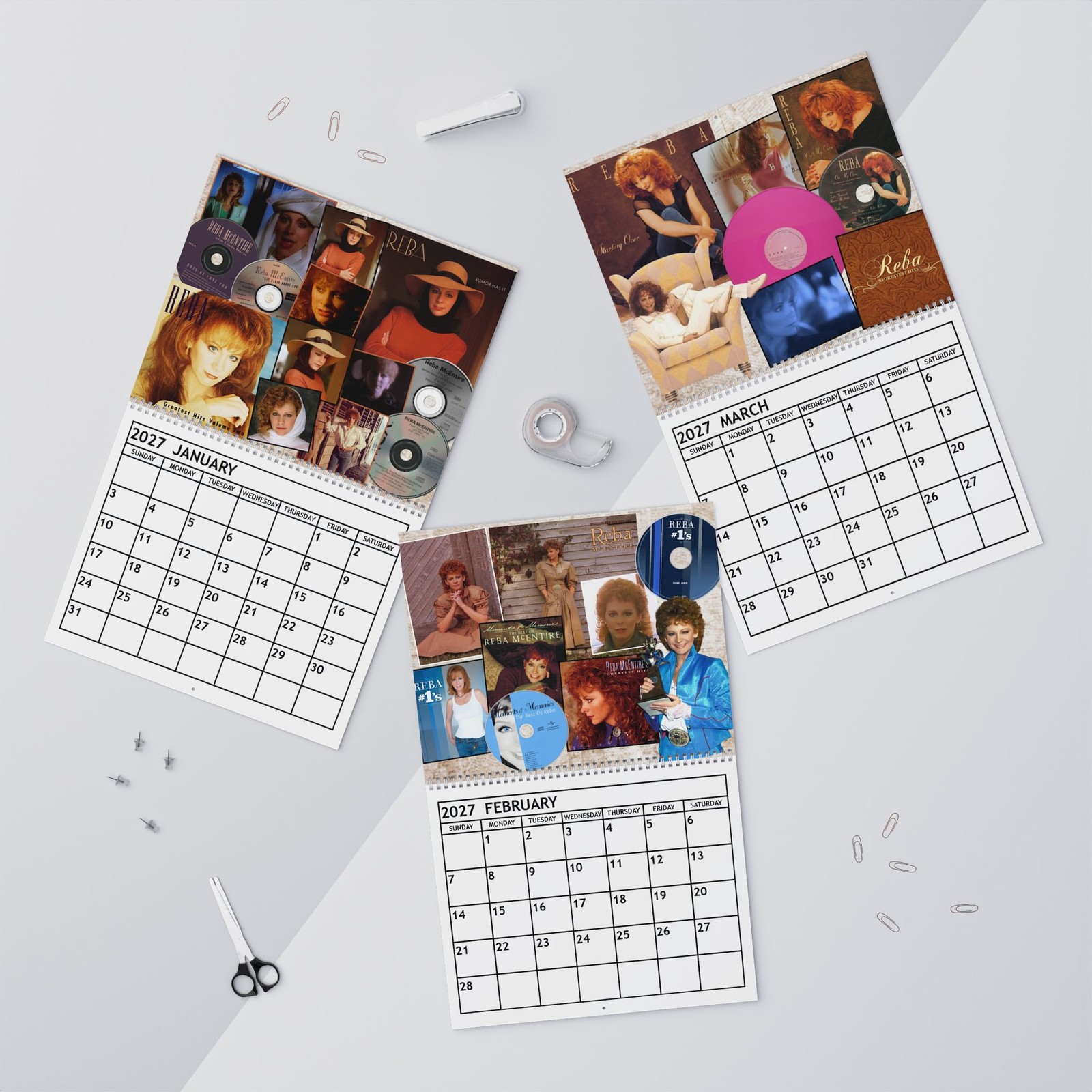 Reba McEntire 2027 Wall Calendar – Home Decor, Music Fan Gifts, Monthly
