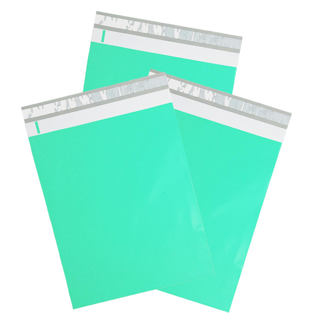 12″ x 15″ Teal Poly Mailers Beautiful Flat Designer Mint Shipping Self Seal Bags