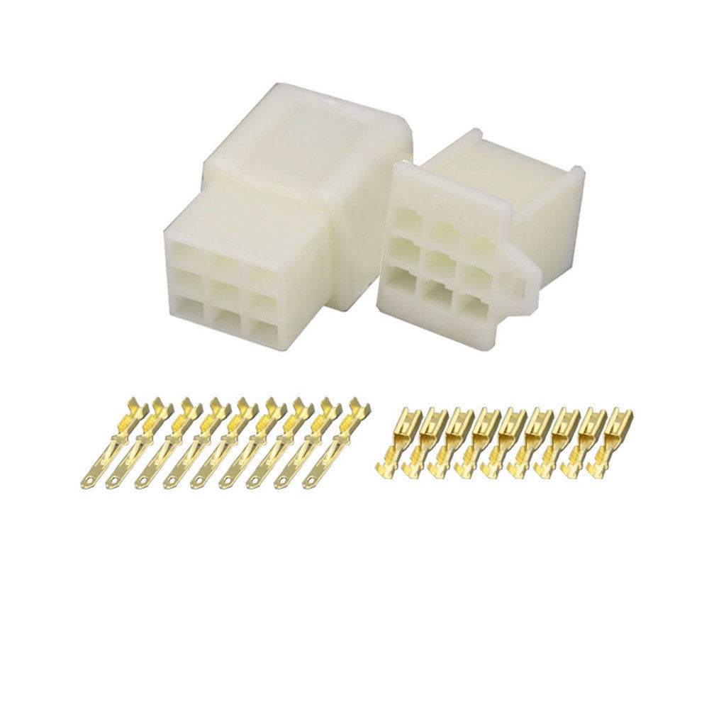 2.8MM 9 PIN WAY AUTOMOTIVE ELECTRICAL WIRE CONNECTOR MALE AND FEMALE CABLE