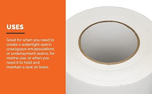 Vapor Barrier Seam Tape for Crawl Space Encapsulations (4 inches x 180 feet)