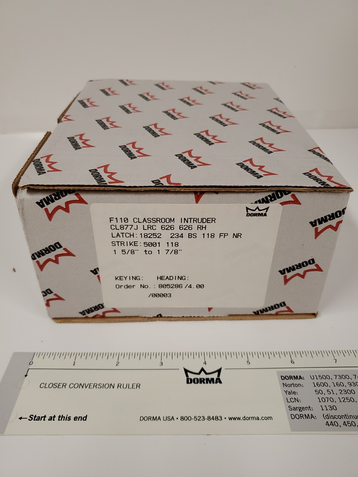 «NEW» Dorma Classroom Intruder Lock, CL877J LRC 626 RH, CL800