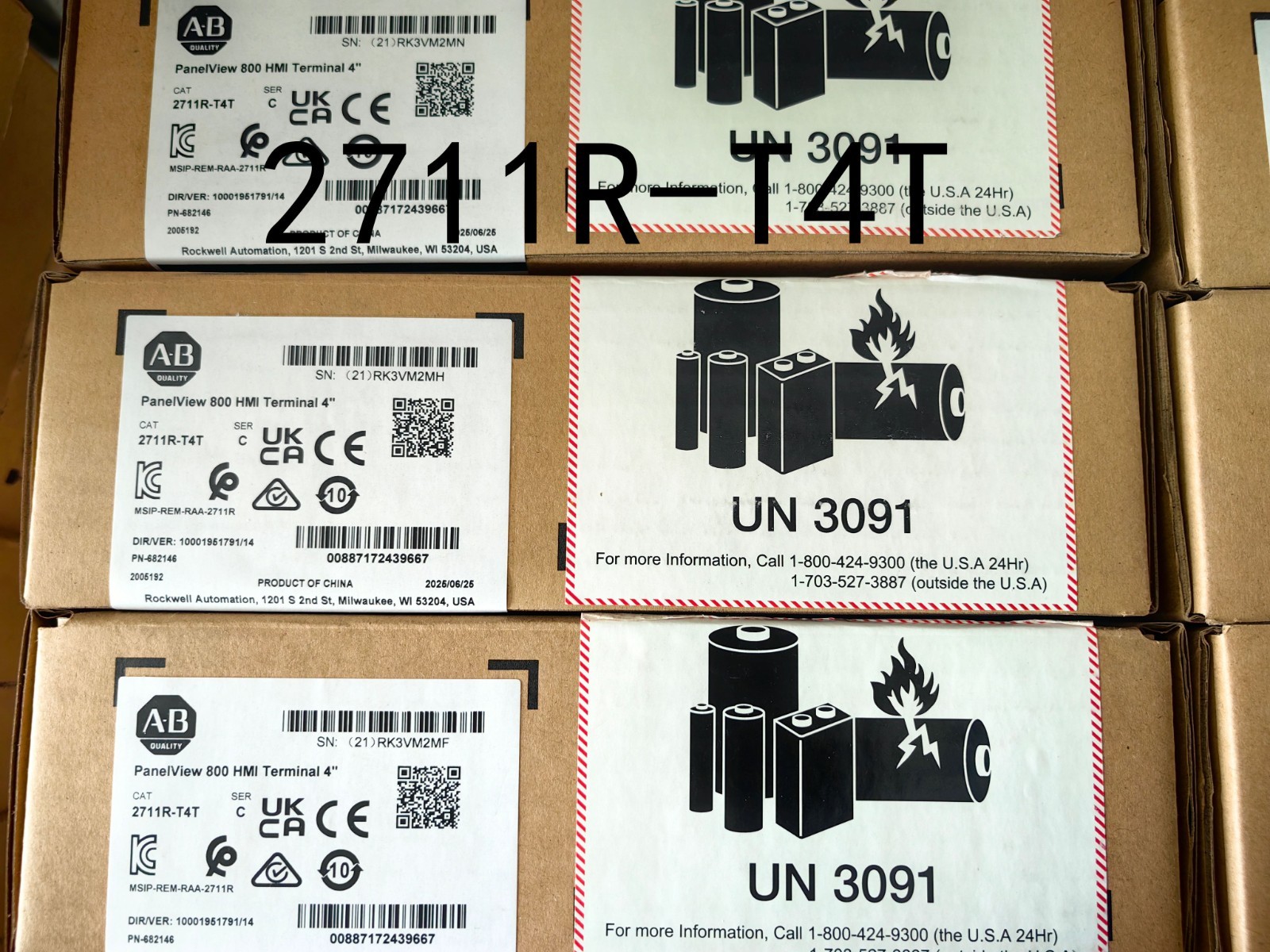 2025 New Allen-Bradley 2711R-T4T PanelView 800 4 inch HMI Terminal 2711RT4T
