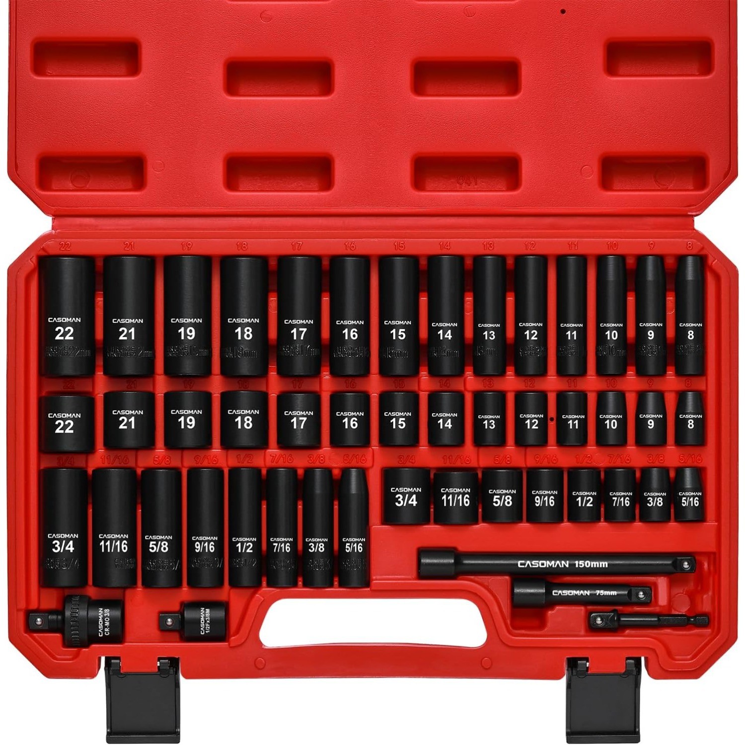 Metric Sockets~ PCS & Standard Drive Socket Impact 3/8″ SAE 49 Set 6-Point