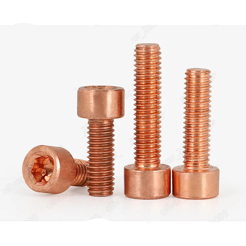 99.9% Pure Copper Cu Allen Bolt Hex Socket Cap Head Screws M3 M4 M5 M6 M8 M10
